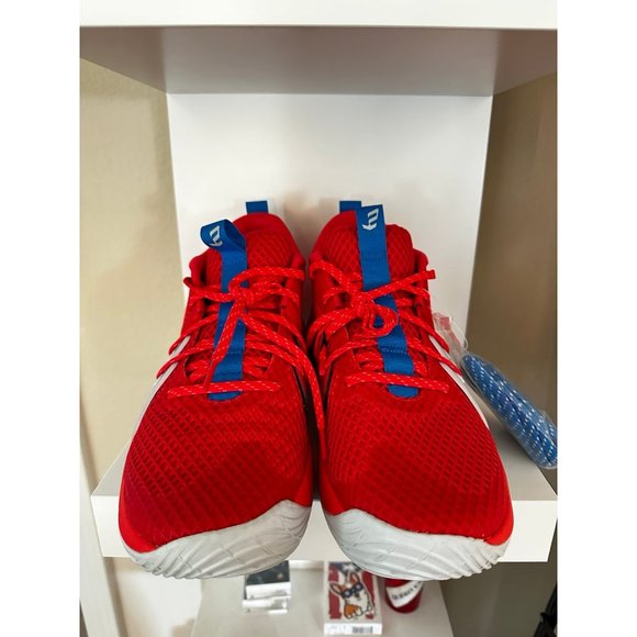 Under Armour Embiid 1 "Kansas Jay Hawks" Sneakers 3023086-603 Men’s Size 11.5 - Picture 3 of 6